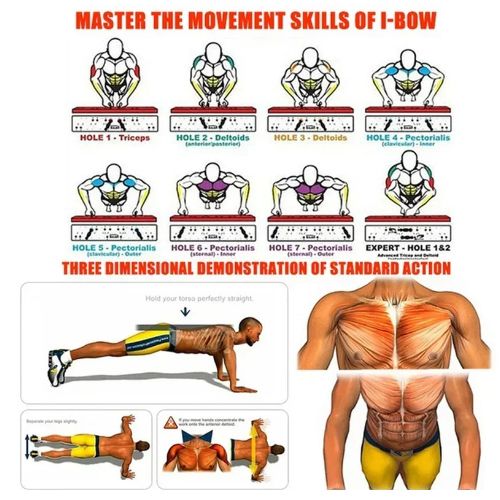 Portable Multifunctional Push-up Board Set With Handles Foldable Fitness Equipment For Chest Abdomen Arms And Back Training