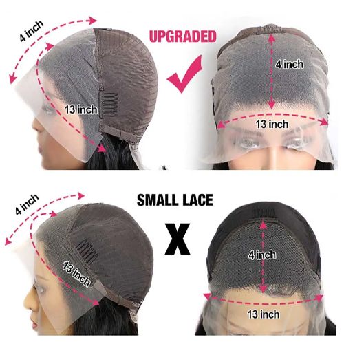 Short Bob Wigs Human Hair Transparent 13x4 Lace Frontal Human Hair Wigs For Women Straight Short Bob Swiss Big Lace Frontal Human Hair Wigs
