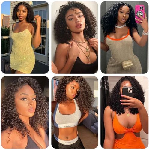 Human Hair Wigs Deep Wave Short Bob Wig Human Hair 4x4 Lace Closure Wigs HD Transparent Lace Front Wigs For Women Water Wave Curly Pre Plucked