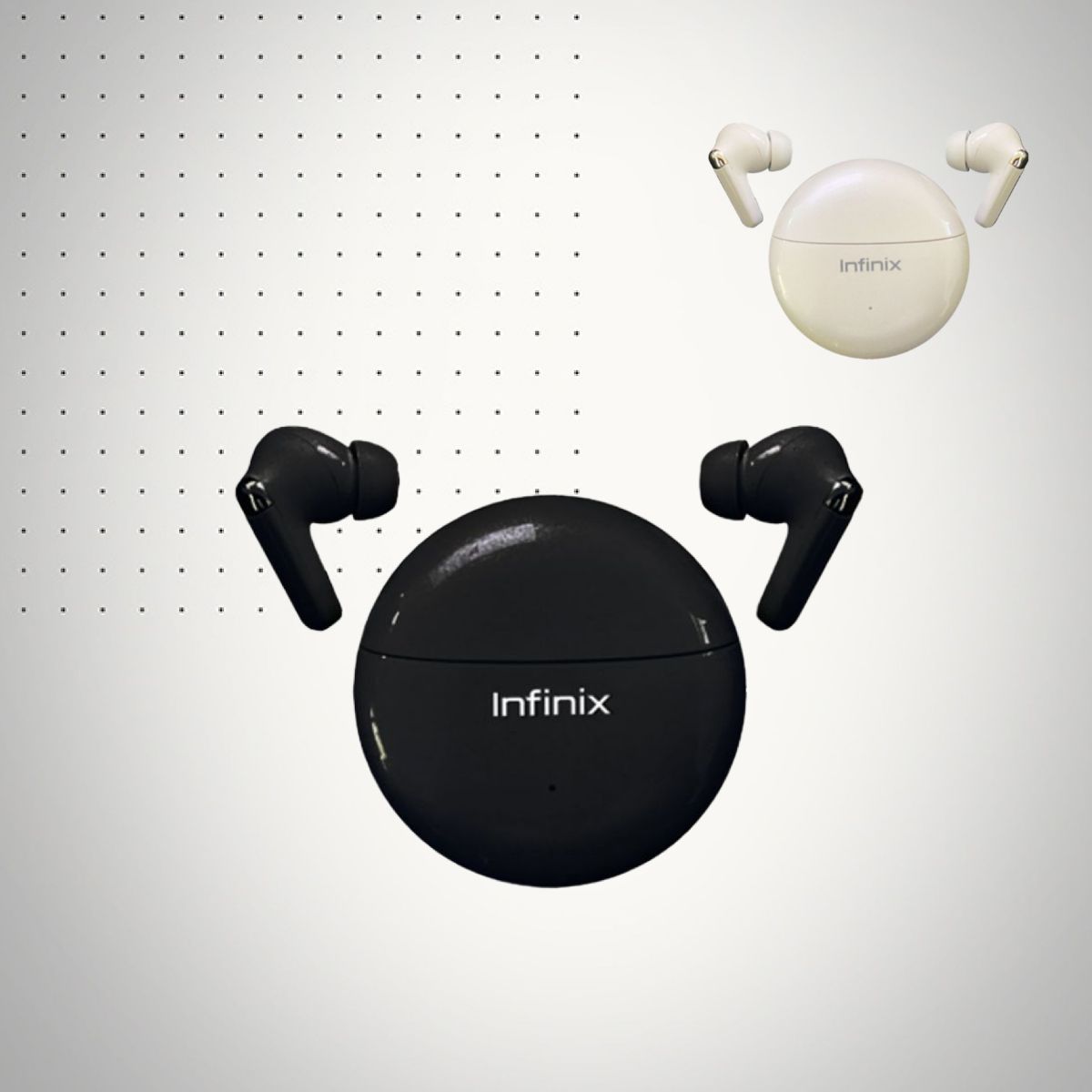 Infinix NEO XE26 Earbuds Noir  6/30H Long battery lifeBT5.3 Low latency Anti-interference Stable Connection Dual-Mic ENC for Clear Call Bluetooth earphones earpods