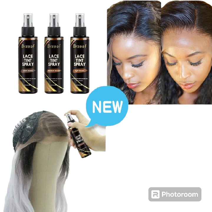 Lace Tint Spray For Lace Wigs Dark Brown Middle Brown Light Brown Lace Tint Spray For Closures, Wigs And Closure Front 100Ml