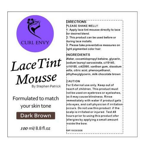 Lace Tint Mousse for Wigs Melt,Wig Lace Spray Concealer Tinted Waterproof Fast Drying No Residues Perfect Match for All Lace Wigs Hair Types 100ML