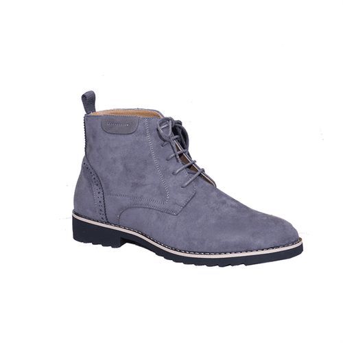 Men Casual Official Formal Business Ankle Boots Normal Fitting Rubber Sole PU Leather Sizes 39-45 Laced Up Boots Generic All Weather Boots Colour Grey Anti Slip Design