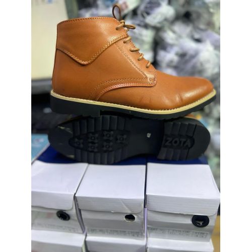 Men Casual Official Formal Business Shoes Normal Fitting Rubber Sole PU Leather Sizes 40-44 Slip On Shoes Generic All Weather Shoes Colour Brown Anti Slip Design