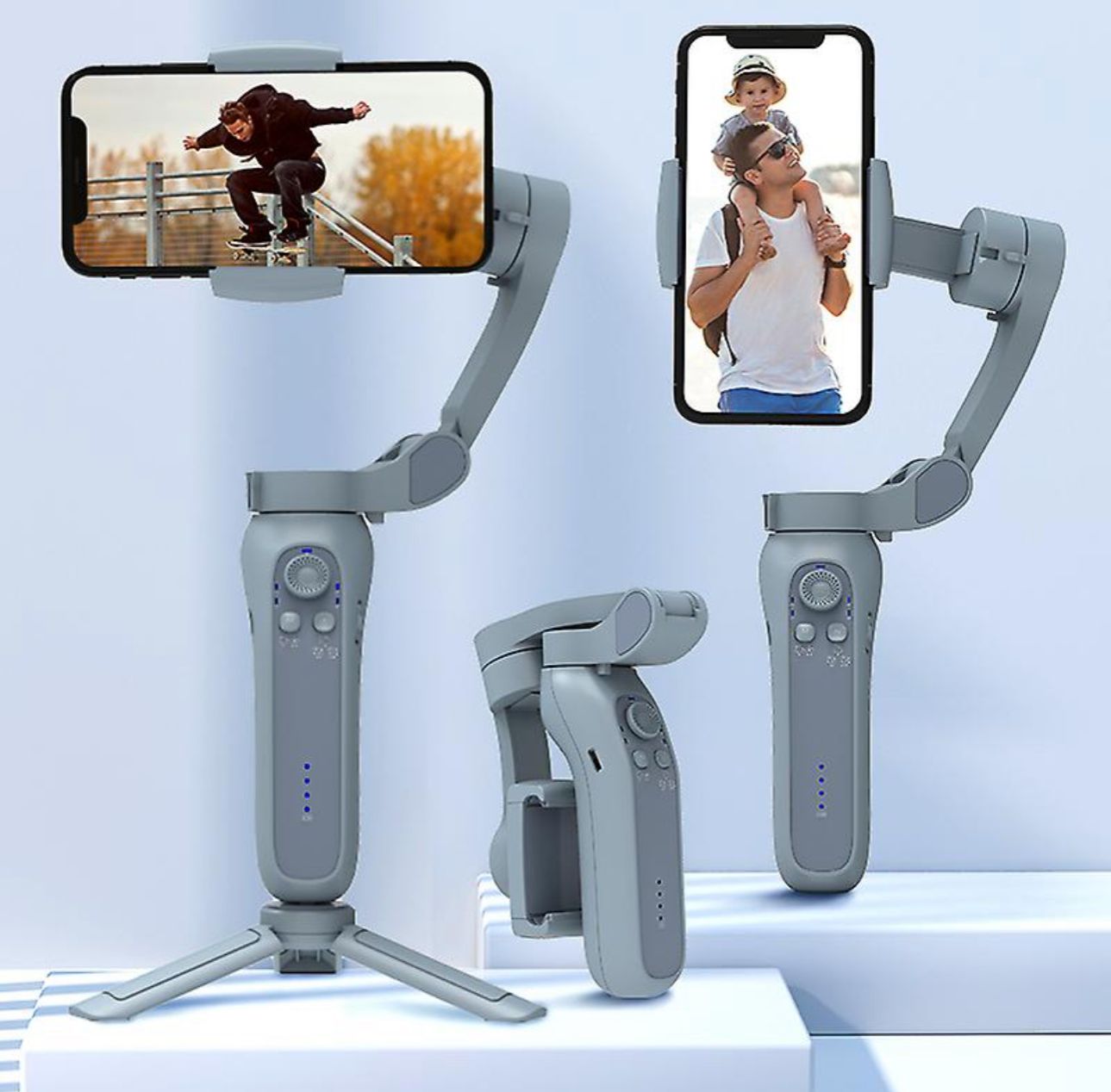 L7B Pro 3-Axis Handheld Gimbal Stabilizer with Face Tracking Smartphone Gimbal Wireless Bluetooth Video Record Vlog