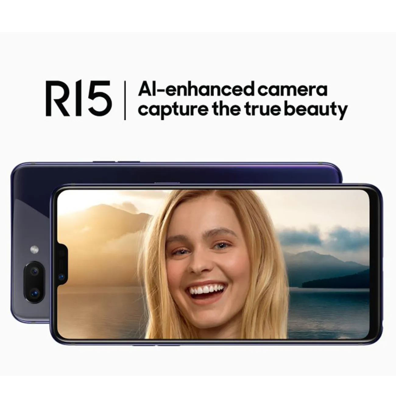 Top sale Refurbished OPPO R15 128B+6GB 6.28" 20MP+16MP 2G/3G/4G LTE Dual SIM Android 8.1 3450mAh Face  ID Fingerprint Unlock Smartphones Big Phones