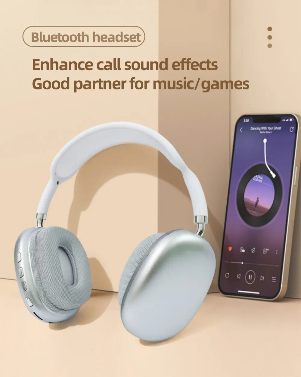 P9 Bluetooth headset headset cell phone wireless sports game headset universal headset with microphone noise reduction