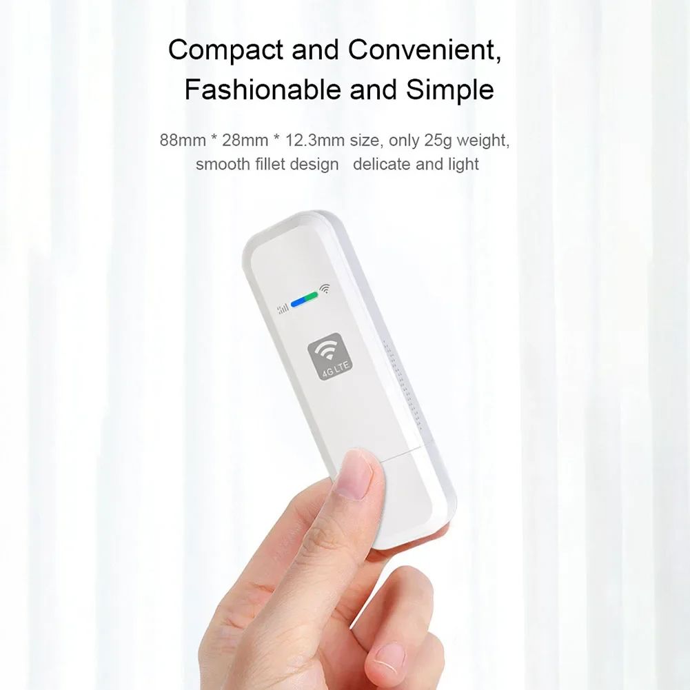 4G LTE USB WiFi Router with SIM Card Slot Portable WiFi LTE USB 4G Modem Plug and Play European Version for Outdoor Travel