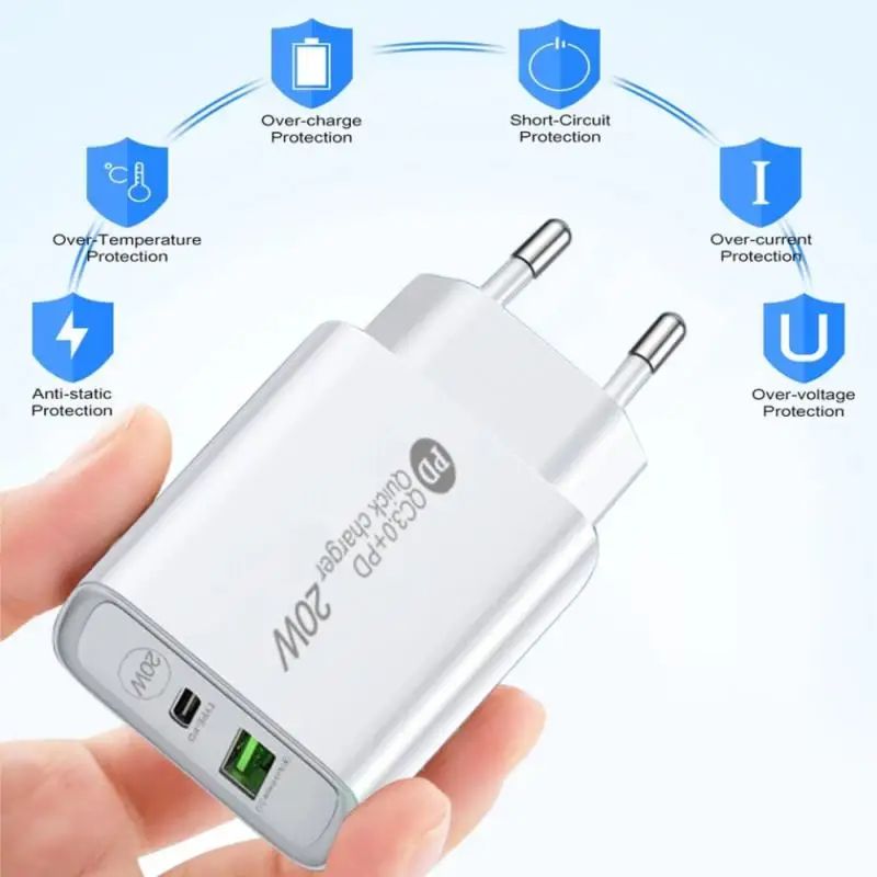 12W GaN USB Type C Phone Charger Portable Fast Charging Charger Head Power Adapter For IPhone 14 13 Samsung Huawei Charger