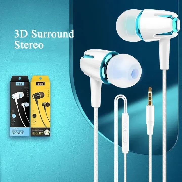 E18 wired headset in-ear cell phone line control with microphone call 3.5mm tuning universal earbuds