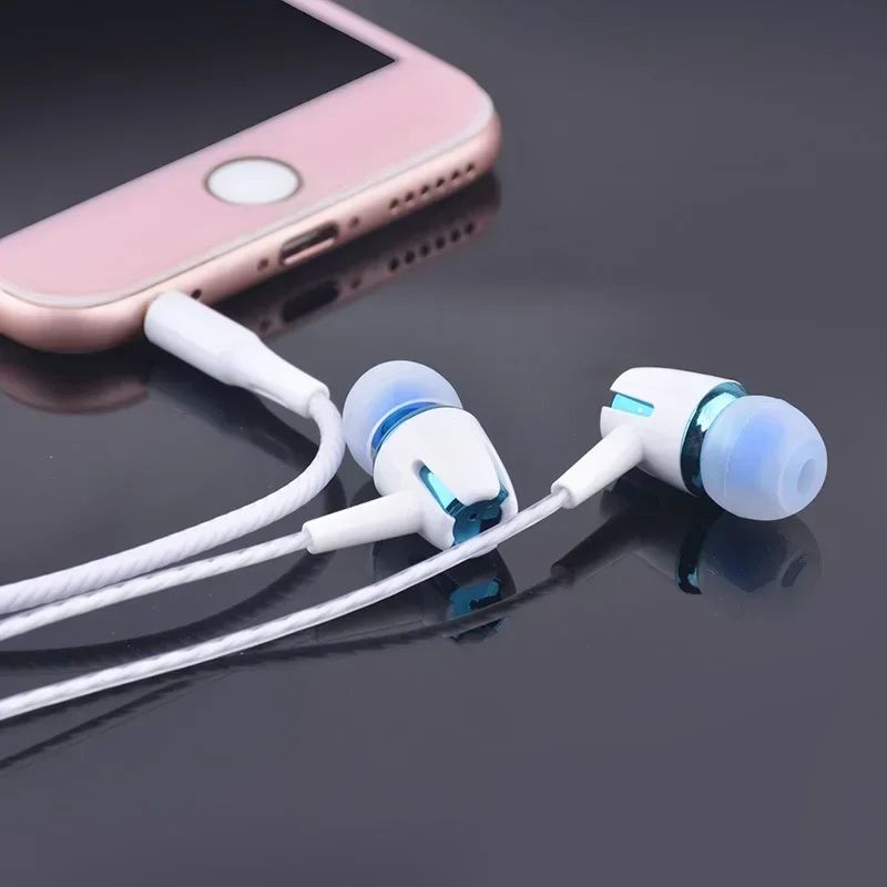E18 wired headset in-ear cell phone line control with microphone call 3.5mm tuning universal earbuds
