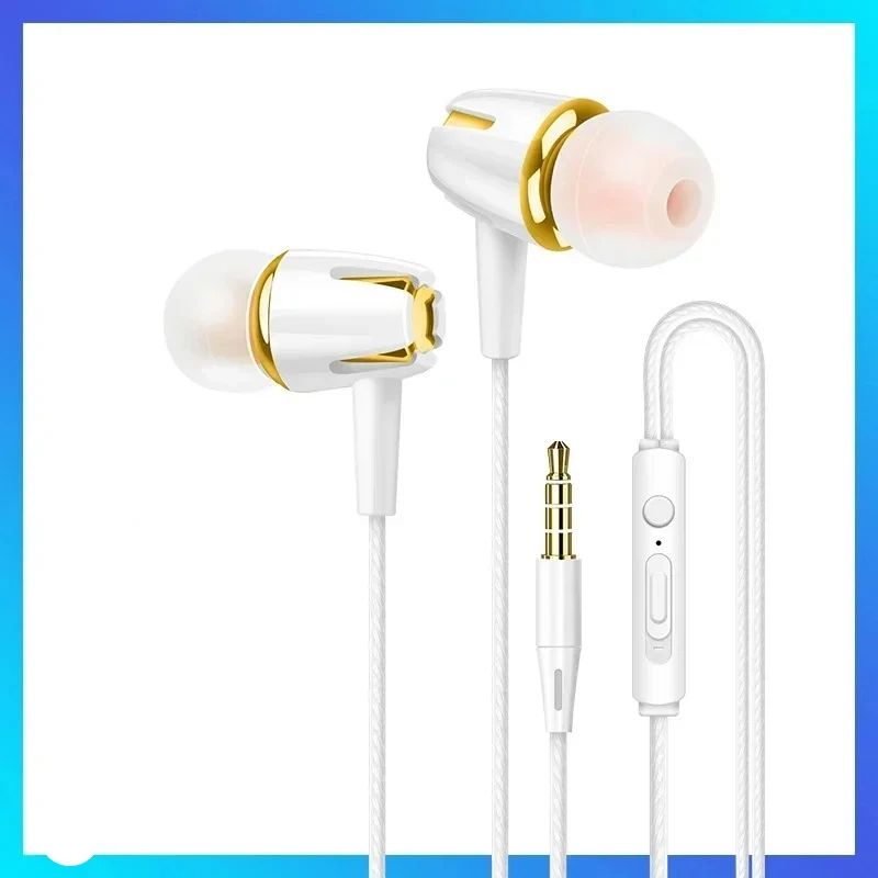 E18 wired headset in-ear cell phone line control with microphone call 3.5mm tuning universal earbuds