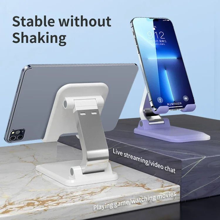 Aluminum Alloy Adjustable Desktop Cell Phone Holder Cell Phone Holder Stand for All Smartphones
