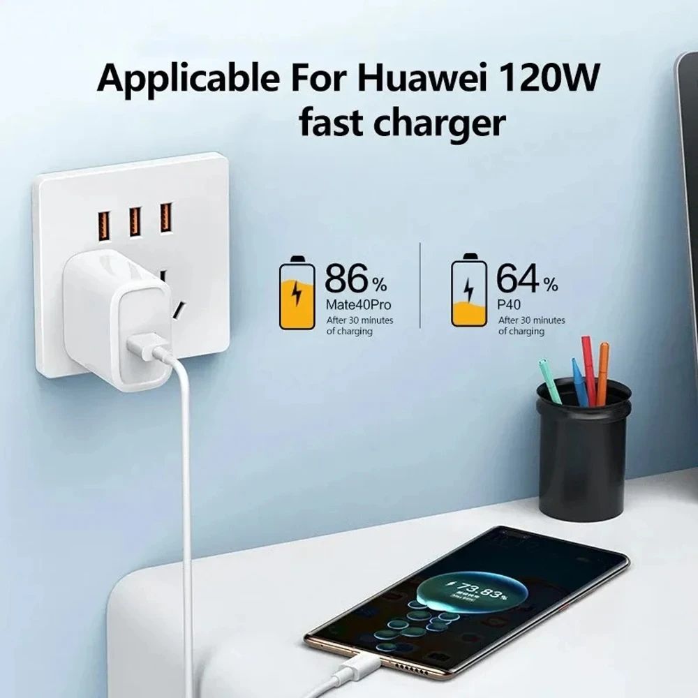 120W USB Type C Cable 10A Fast Charging Wire Mobile Phone USB Line For Huawei 30 Xiaomi Redmi Samsung POCO USB C Data Cable Cord
