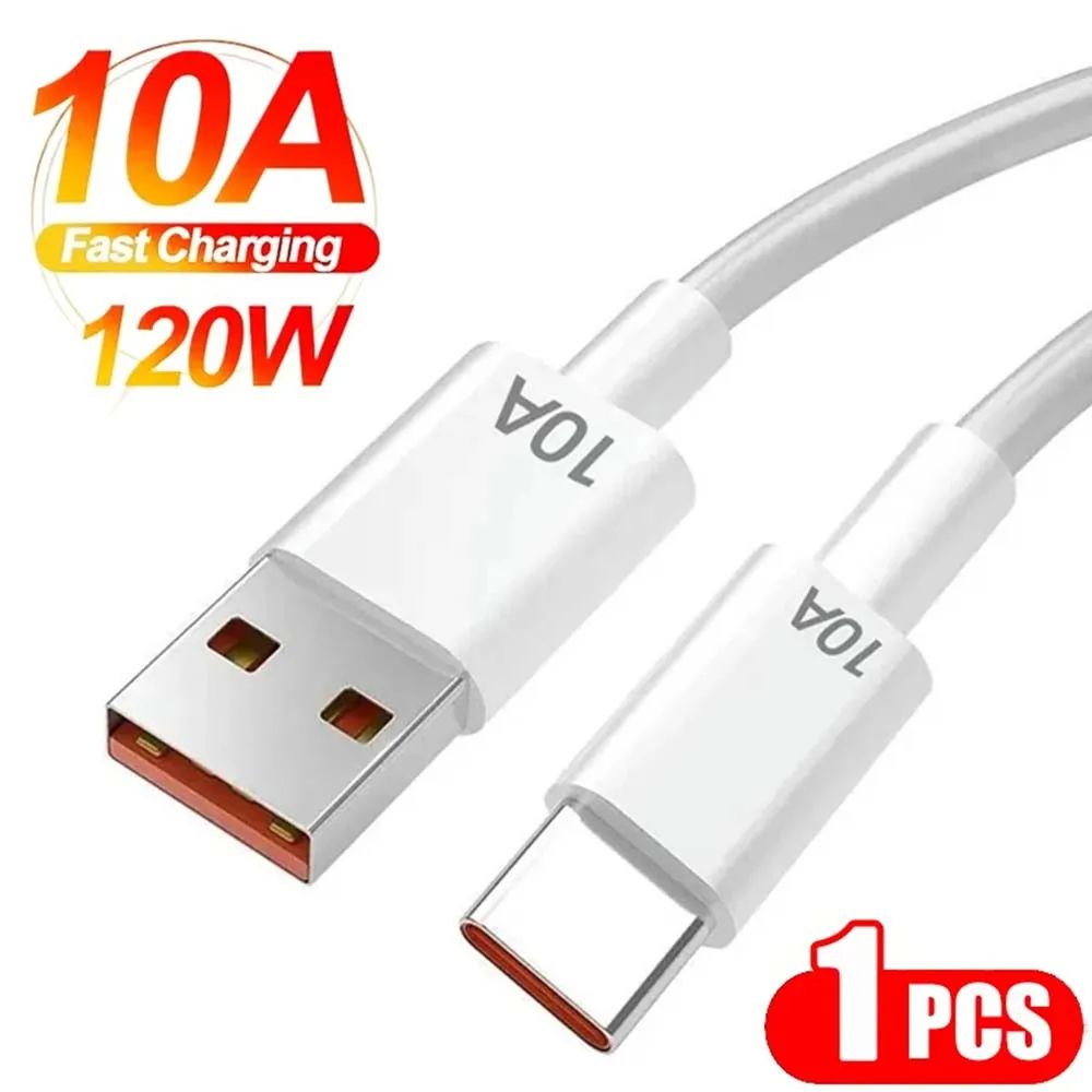 120W USB Type C Cable 10A Fast Charging Wire Mobile Phone USB Line For Huawei 30 Xiaomi Redmi Samsung POCO USB C Data Cable Cord