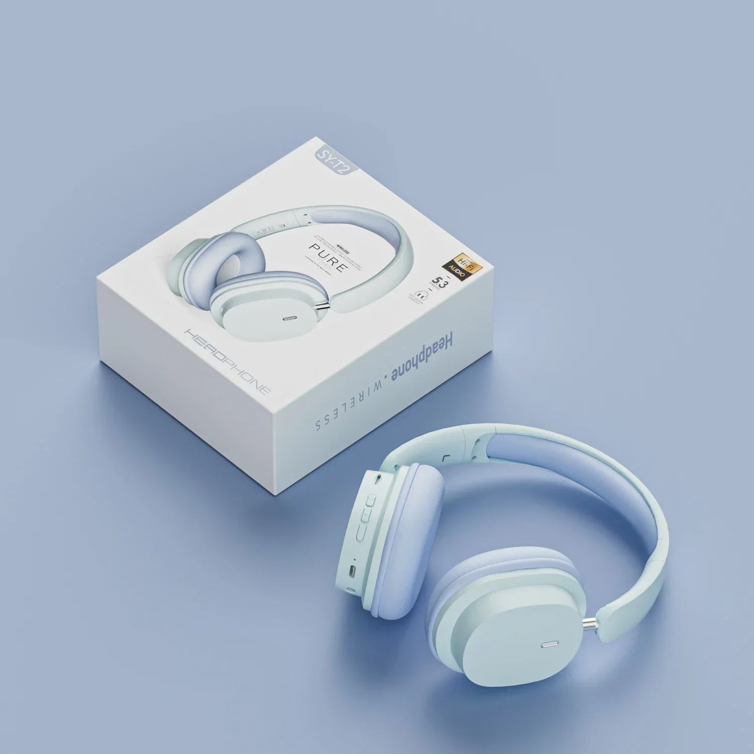 T2 Headphones Blutooth Earphone Wireless Earphones HD Microphone ENC Voice Noise Reduction Earpods Bluetooth Earbuds With Cable