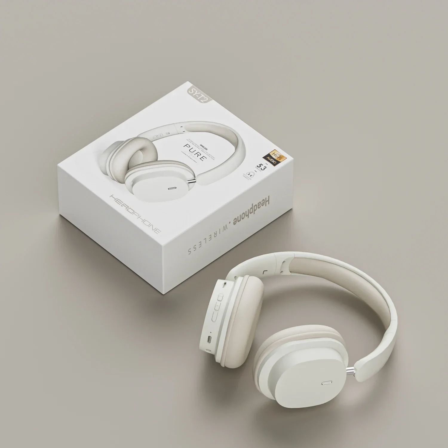 T2 Headphones Blutooth Earphone Wireless Earphones HD Microphone ENC Voice Noise Reduction Earpods Bluetooth Earbuds With Cable