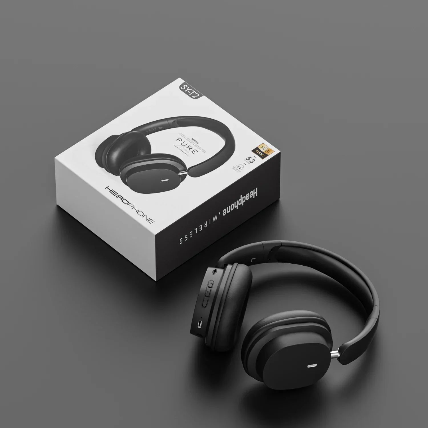 T2 Headphones Blutooth Earphone Wireless Earphones HD Microphone ENC Voice Noise Reduction Earpods Bluetooth Earbuds With Cable