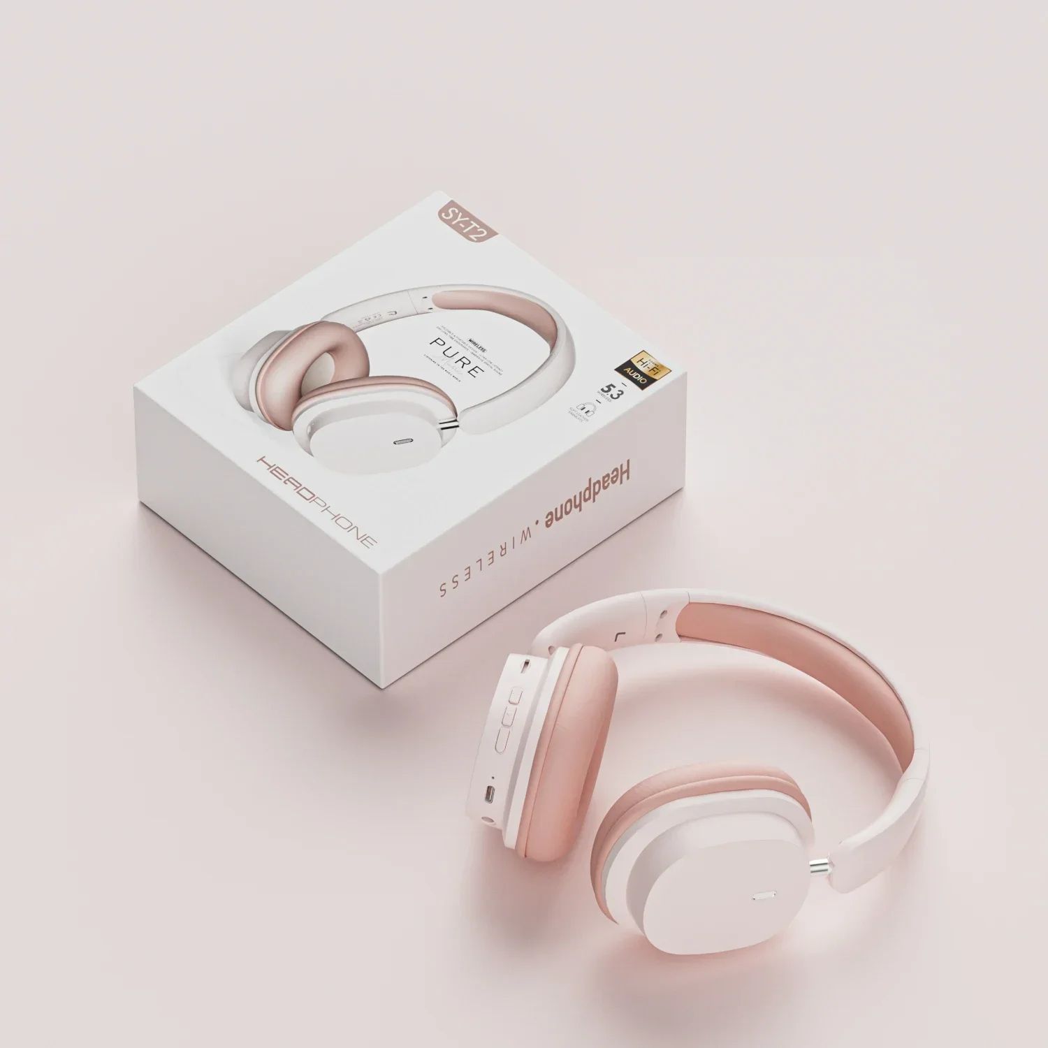 T2 Headphones Blutooth Earphone Wireless Earphones HD Microphone ENC Voice Noise Reduction Earpods Bluetooth Earbuds With Cable