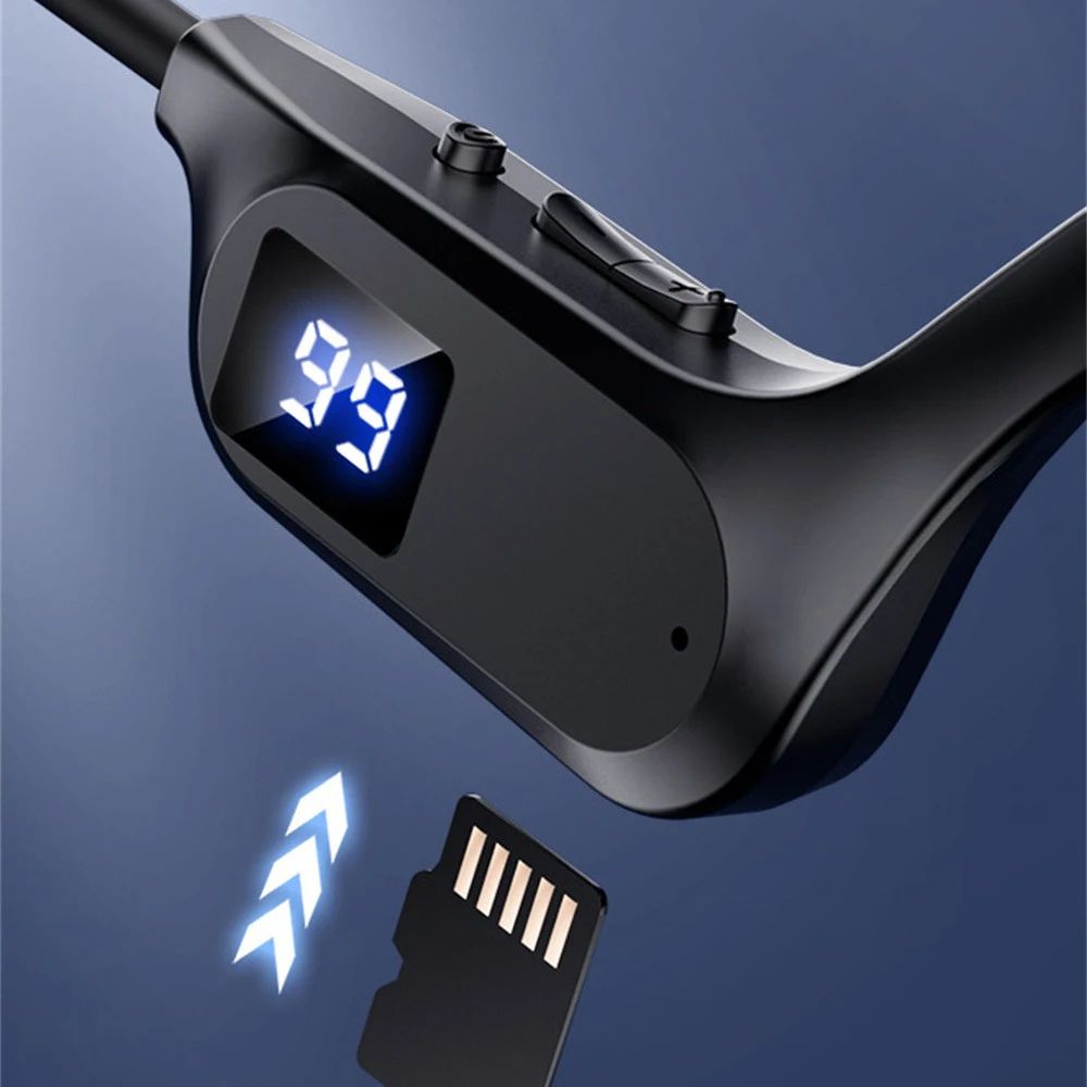 Bone Conduction Headphones Bluetooth 5.3 Wireless Earphones Waterproof Sports Headset with Mic for Workouts Running Driving