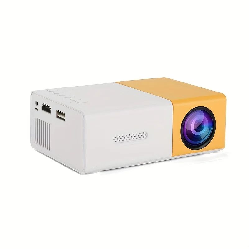 YG300 New small projector home portable high-definition projector, plug-in connection with the phone's built-in audio