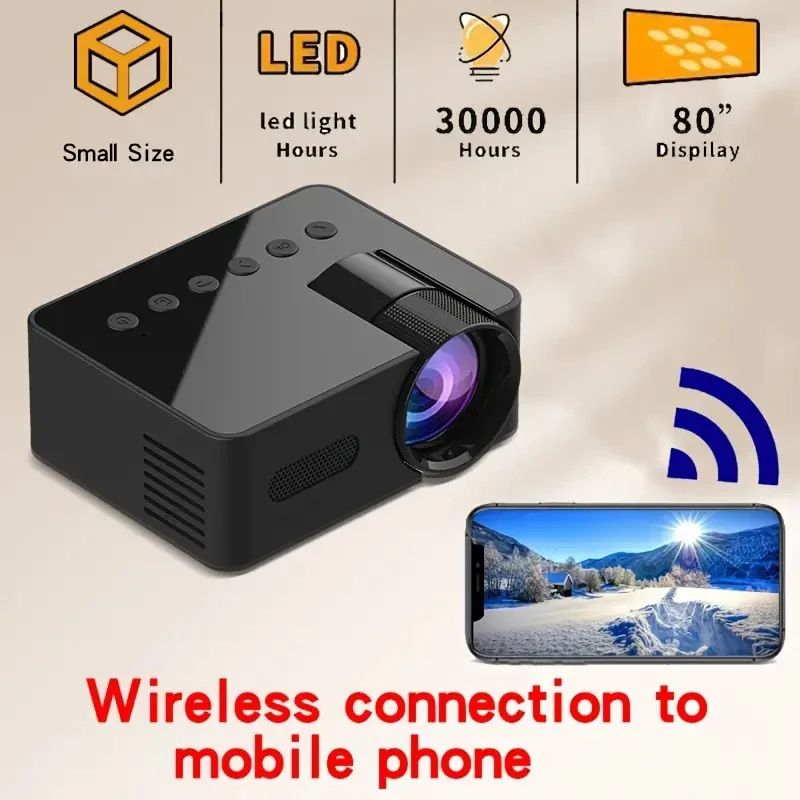 Mini Wireless Projetor Portable Home Cinema Outdoor Projetor LED Video Projector Full HD Same Screen IOS/Android Wifi for smart