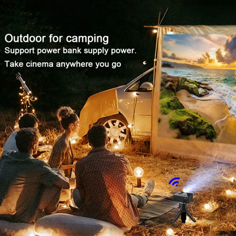 Mini Wireless Projetor Portable Home Cinema Outdoor Projetor LED Video Projector Full HD Same Screen IOS/Android Wifi for smart