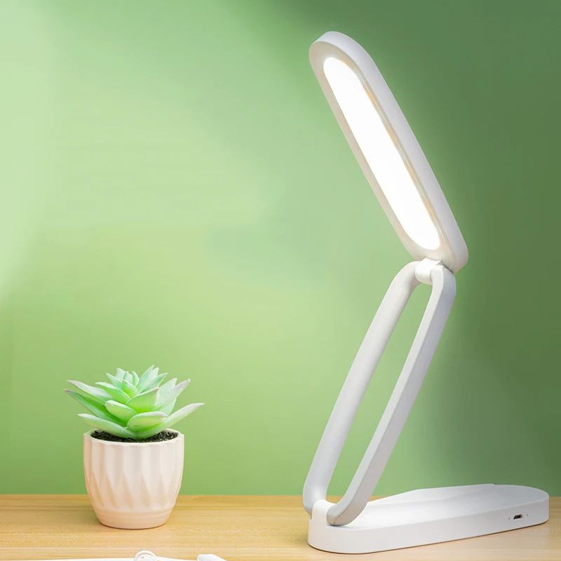 LED Multifunctional Folding Eye Protection Desk Lamp Portable USB Rechargeable Dimmable Bedroom Bedside Reading Table Lamp