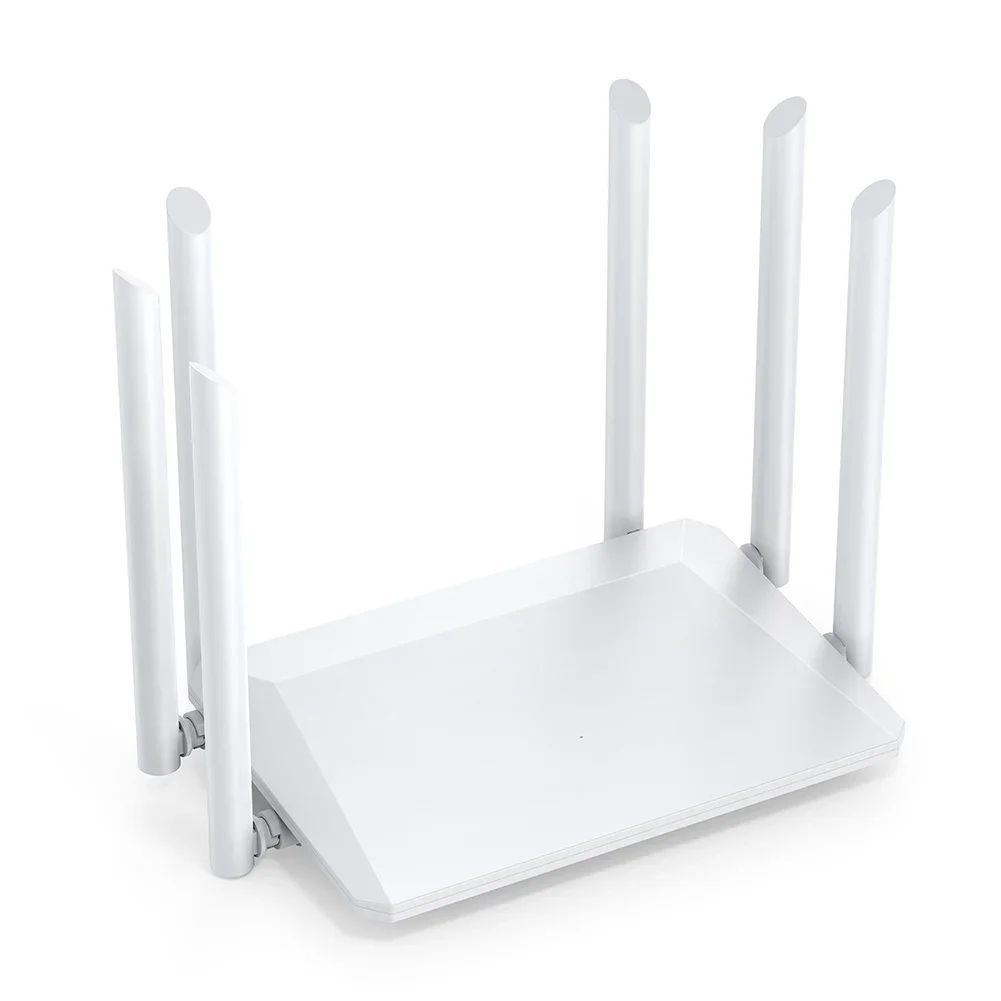 1200M Wireless Router External Antenna Modem Router Wide Coverage WiFi Repeater 2.4GHz Home Office Amplification Signal Router