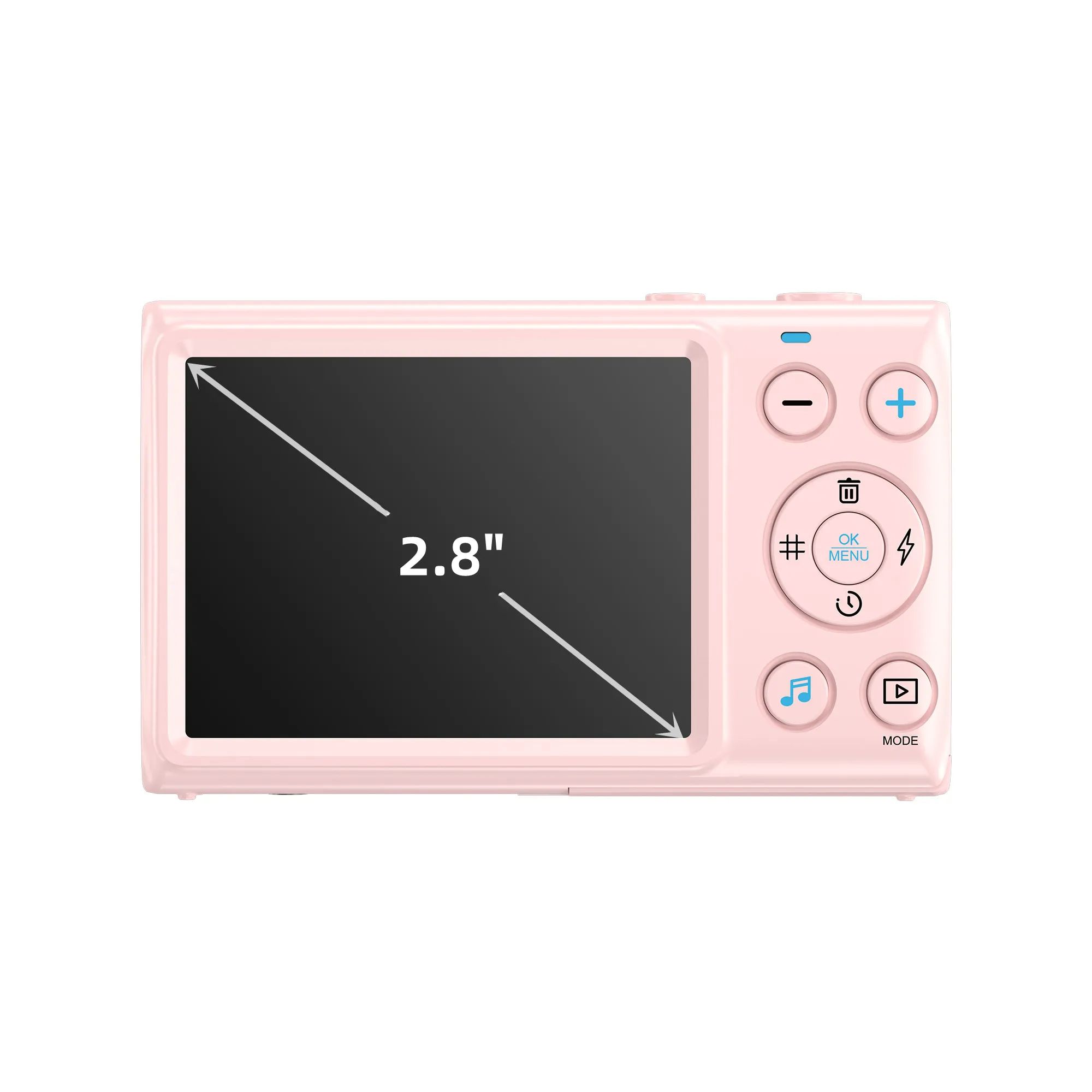 Digital Camera 4K Kids Camera for Photography 64MP MP3 Player Vlogging Camera Compact 2.8" IPS Screen Auto Focus 18X Zoom Camera