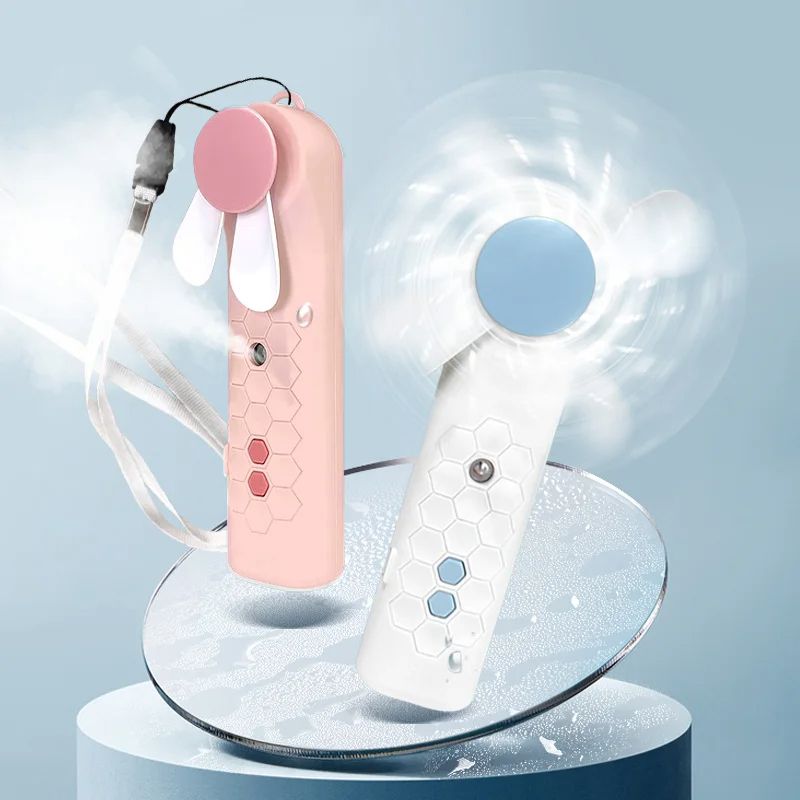 Portable handheld water spray handheld fan, USB 2-in-1 mini air cooler fan, and facial humidifier