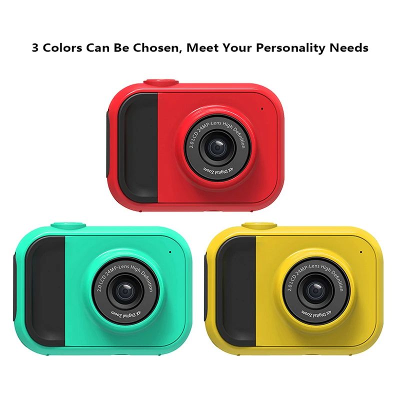 Children Digital Camera Full HD 1080P Portable Digital Video Camera 4x Zoom 2.0 Inch IPS HD Screen Water Proof Kids Camera