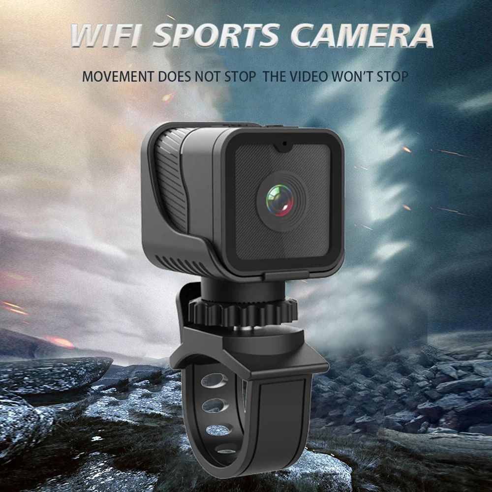1080P HD Portable Sports Mini Camera with Hotspot WiFi Waterproof Camera, Motorcycle and Bike Driving Recorder