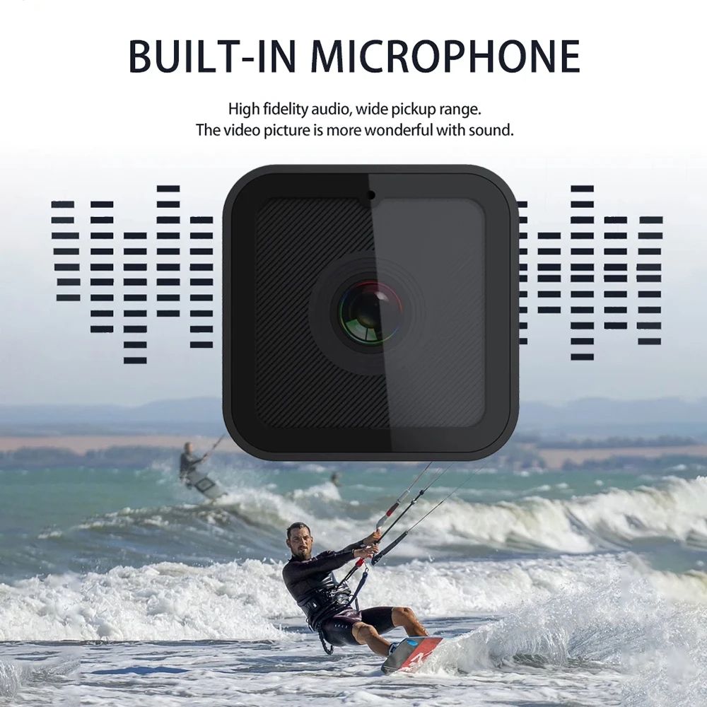 1080P HD Portable Sports Mini Camera with Hotspot WiFi Waterproof Camera, Motorcycle and Bike Driving Recorder