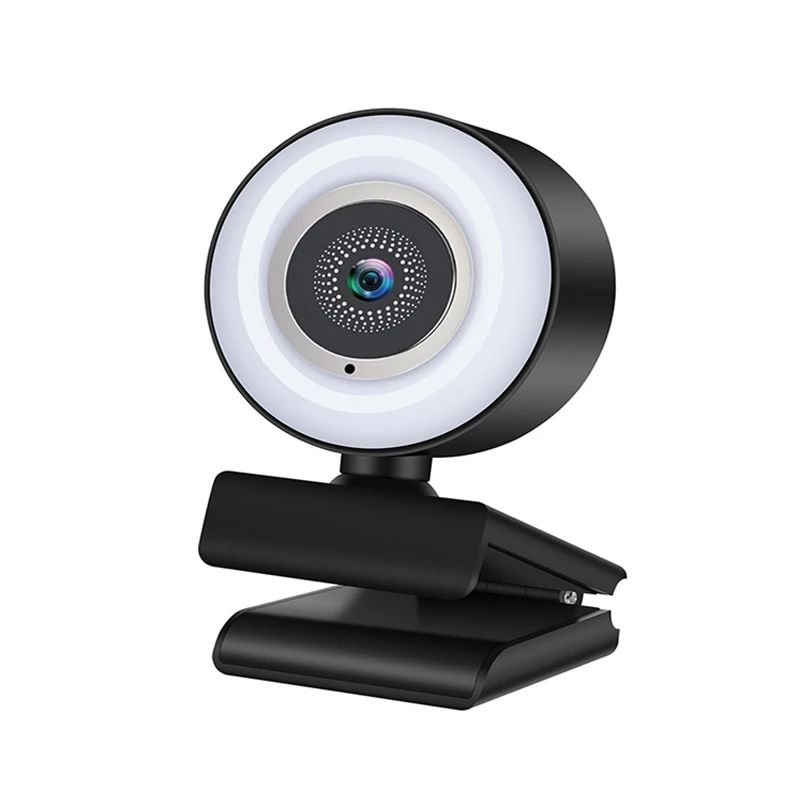 Webcam 1080P Mini Camera Full HD Webcam With Ring Fill Light Microphone USB Live Broadcast For Youtube PC Laptop Video Shooting