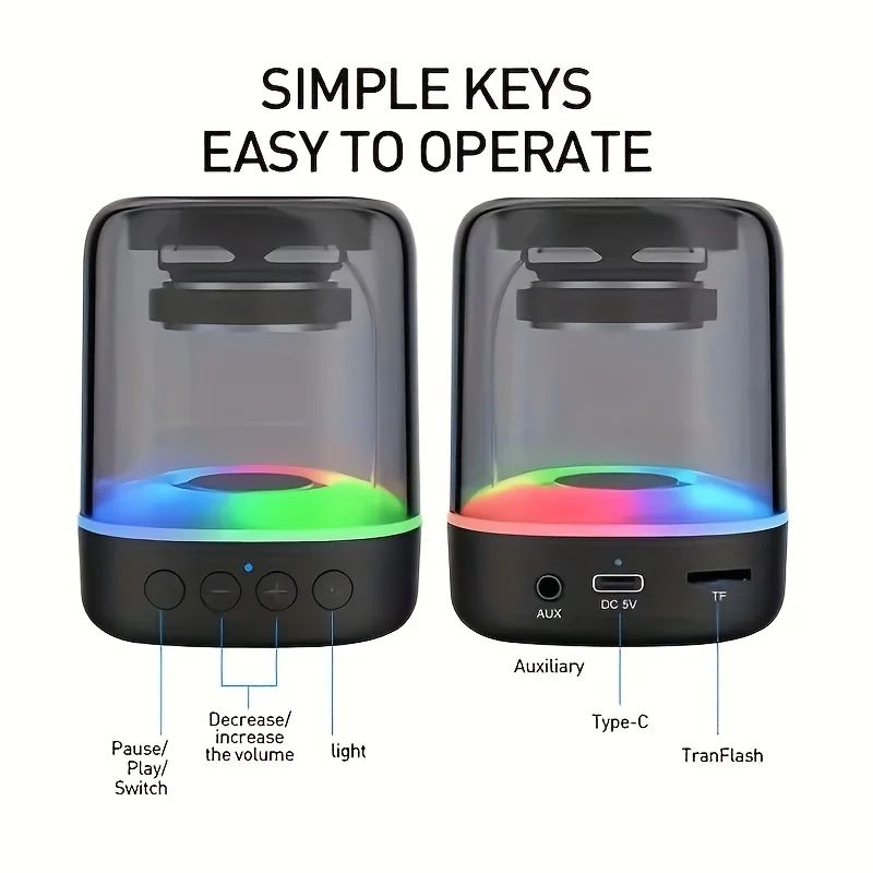 Cool Speaker Mobile Phone Speaker Home Outdoor Mini Portable Portable Wireless Bluetooth Speaker