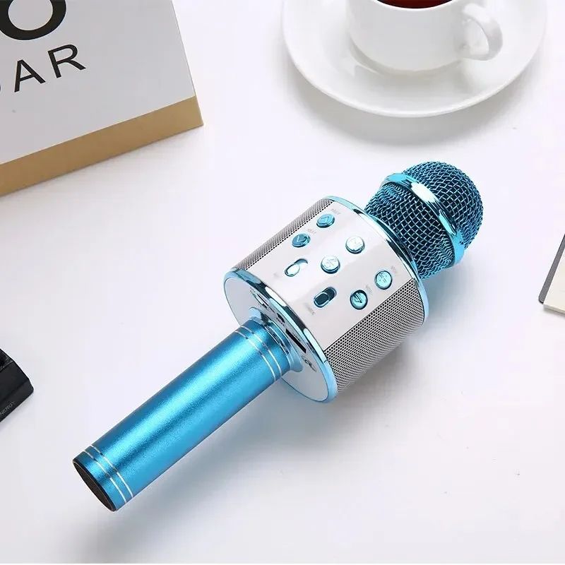 K11 Professional Handheld Wireless Karaoke Microphone USB Speaker Microphone for Kids Music Player Singing Recorder KTV