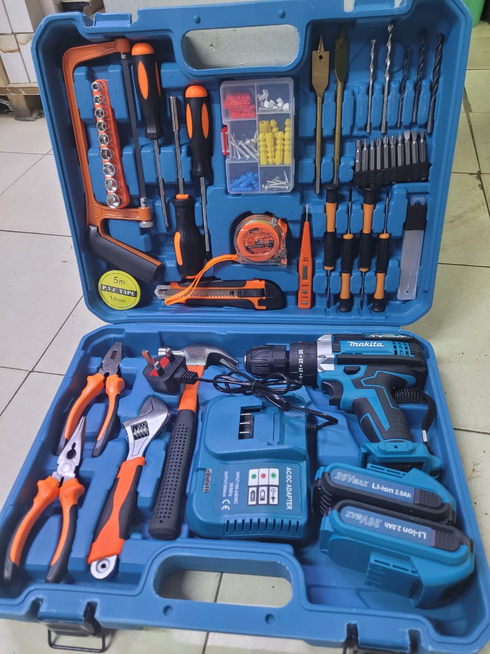 Makita Cordless Drill 47PC Tool Set 36v WITH 2 Batteries