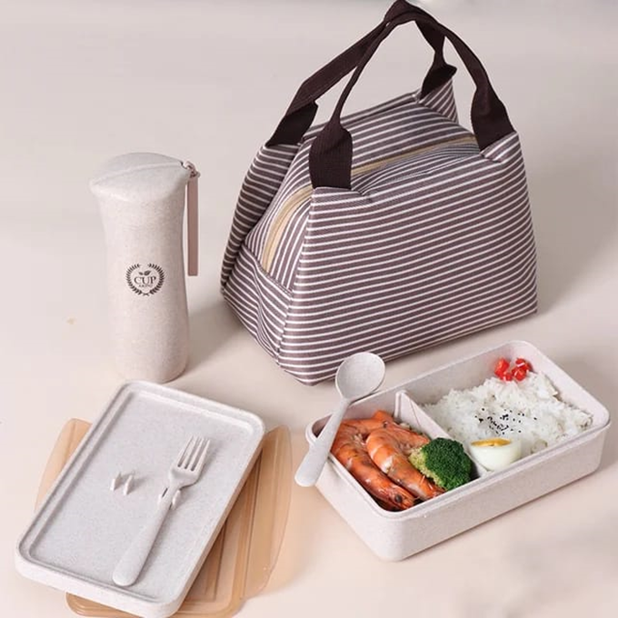Lunch Bag Lunch Box for Women Men Reusable Insulated Lunch Tote Bag,Leakproof Thermal Cooler Sack Food Handbags Case High Capacity forTravel Work School Picnic