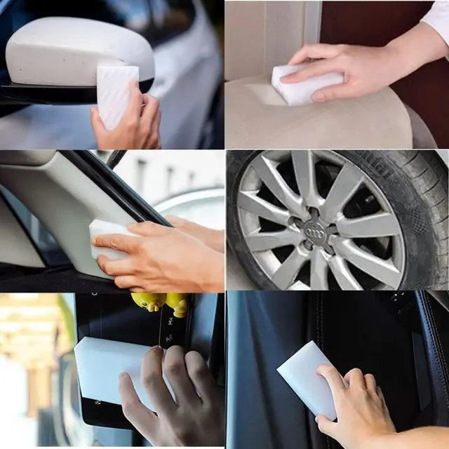 Extra Thick Magic Cleaning Pads - Eraser Sponge for All Surfaces - Kitchen-Bathroom-Furniture-Leather-Car-Steel - Just Add Water to Erase All Dirt - Melamine - Universal Cleaner