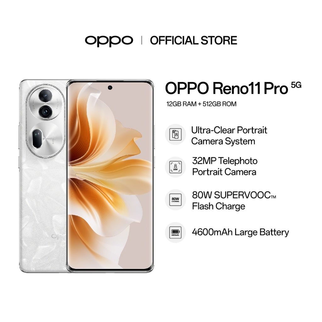 (Exclusive Deal)BRAND NEW OPPO Reno11 Pro 5G 12GB RAM+512GB ROM 6.7" 120Hz 3D Curved Screen 50MP 80W 4600mAh Android 14 Dual SIM Smart Phones Fingerprint Reno 11 Pro