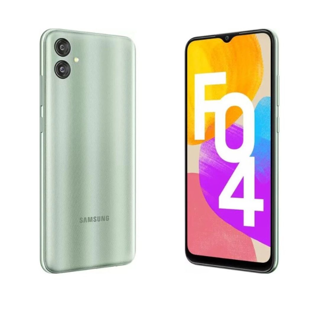 (ANNIVESARY OFFER1)Samsung Galaxy F04 RAM:4GBInternal Storage:64GBBattery:  5000 mAhMain camera: 13 MP + 2 MPFront camera: 5 MPDisplay:6.5inchProcessor:MediaTek HelioOS: Android 12