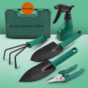 Gardening Hand Tools Set includes a spade, shovel, and rake