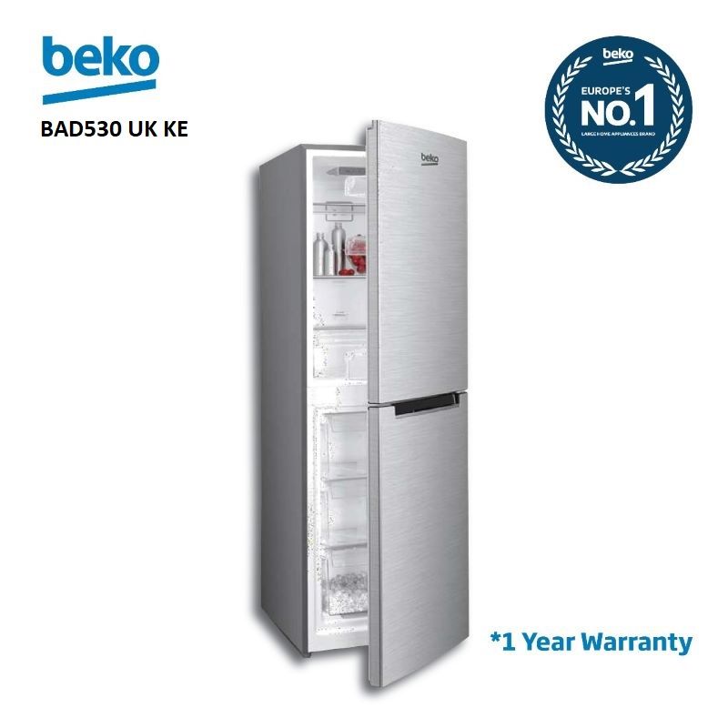 BEKO BAD530 UK KE BOTTOM FREEZER 253L 110W SILVER (1 YEAR WARRANTY)