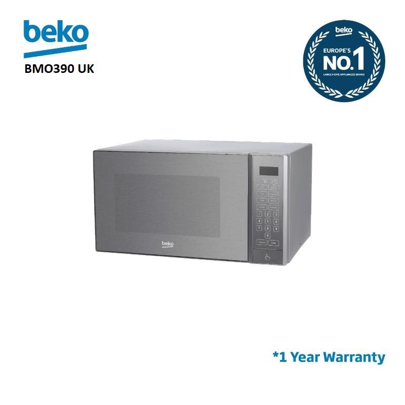 BEKO DIGITAL MICROWAVE BMO390 UK 800W SILVER 30L (1 YEAR WARRANTY)