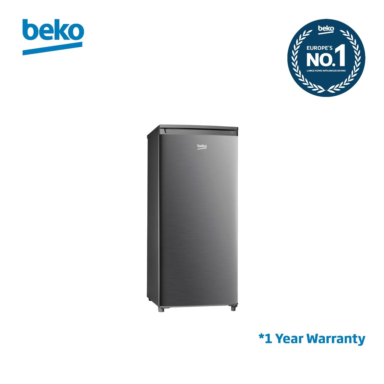 BEKO REFRIGERATOR BAS598X UK KE 195L  SINGLE DOOR SILVER 1 YEAR WARRANTY1 YE