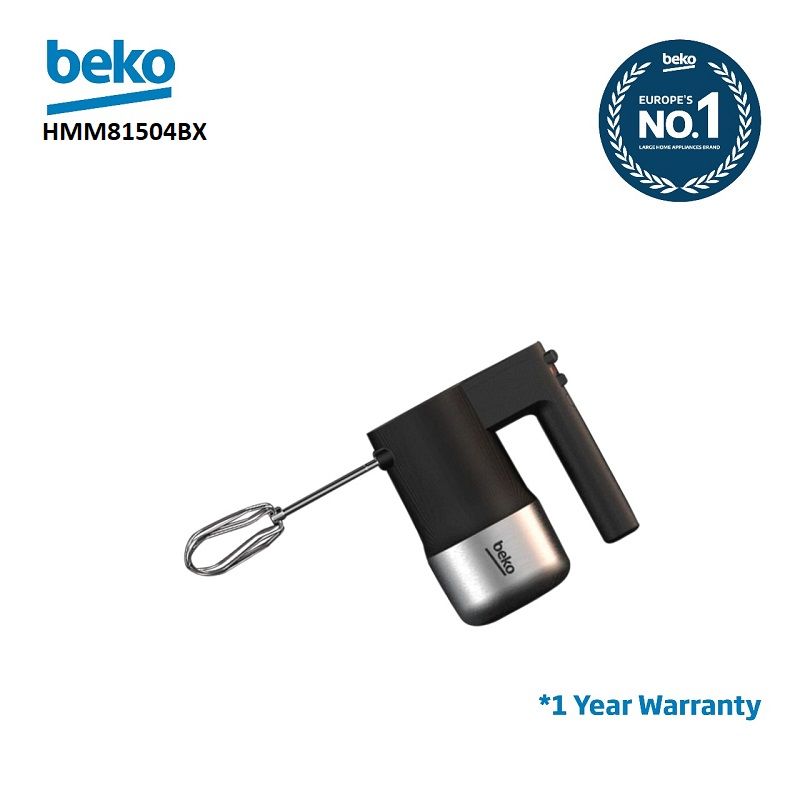 BEKO HAND MIXER HMM81504 BX, 500 WATTS, 4 SPEED SETTINGS, TURBO FUNCTION, STAINLESS STEEL BEATERS VERTICAL STORAGE (1 YEAR WARRANTY)