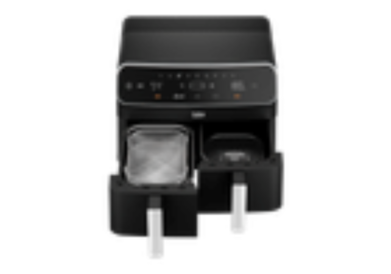 BEKO DOUBLE CHAMBER AIR FRYER FRL 5388B 8.5L 9 COOKING FUNCTIONS SMART FINISH LED SCREEN DISHWASHER SAFE ACCESSORIES DOUBLE LAYER COOKING RACK & SKEWER (1 YEAR