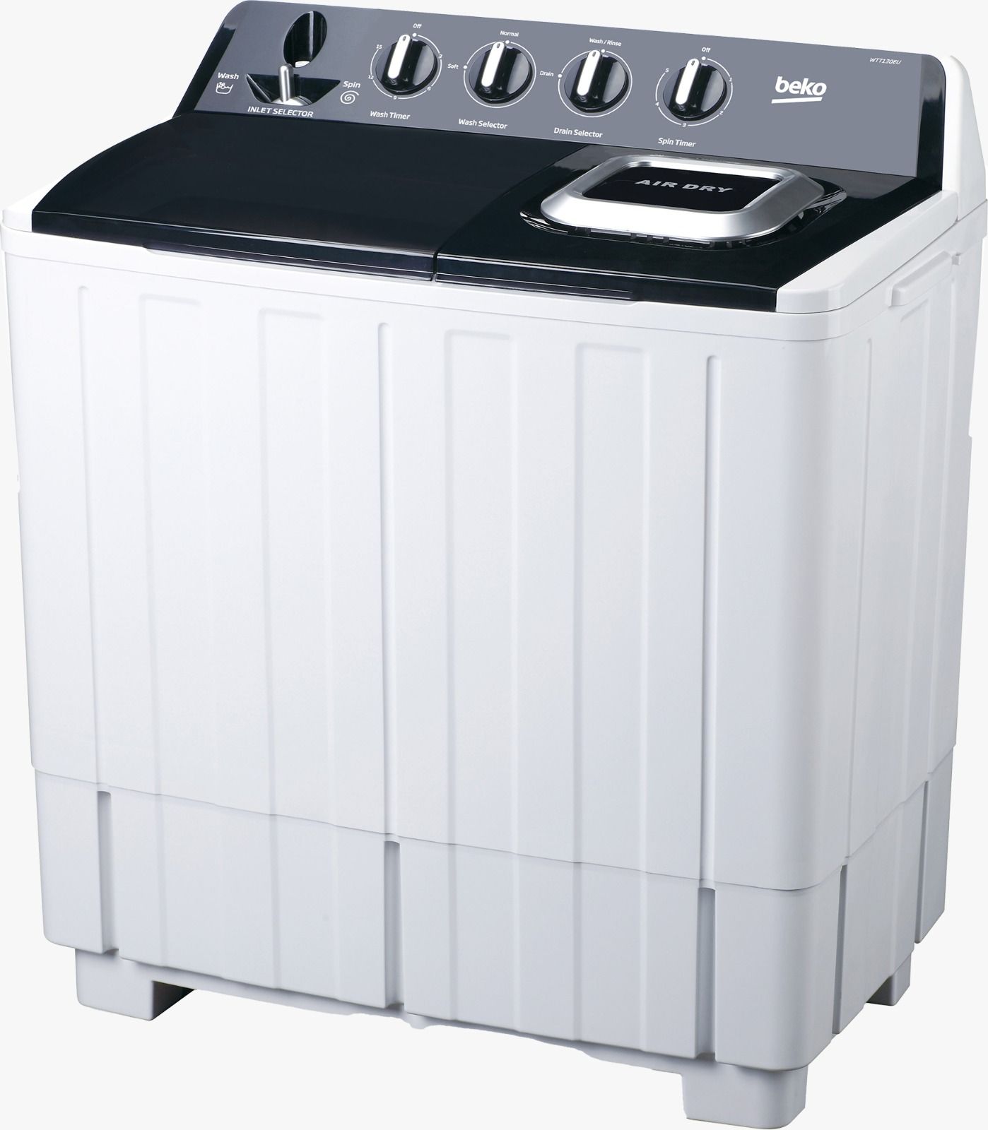 BEKO WTT100 UK  TWIN TUB WASHING MACHINE 10KG AIR DRY COMPARTMENT TIMER SPIN 1 YEAR WARRANTY