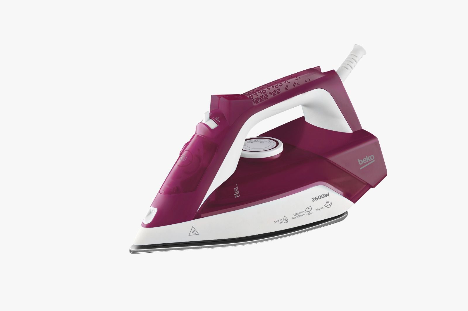 BEKO STEAM IRON 2600W PURPLE 1 YEAR WARRANTY